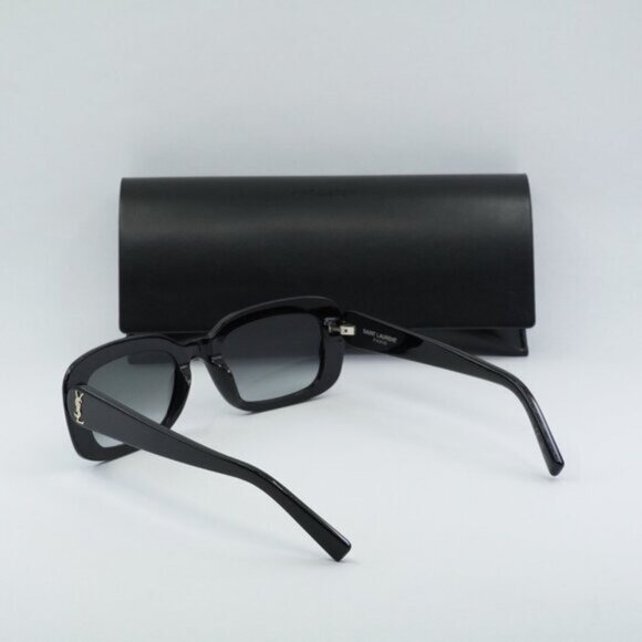 Final Price! Saint Laurent SLM130 002 Shiny Black Sunglasses - Picture 3 of 11